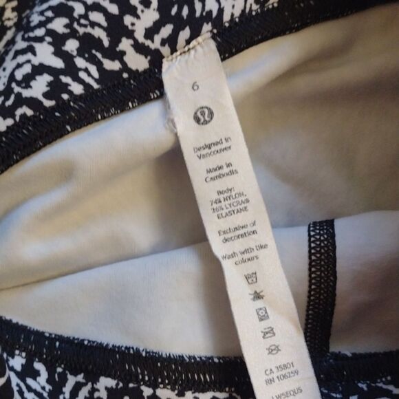 Lululemon InStill Tight High-Rise legging Warped Grain Alpine White Black 6 - Picture 8 of 13